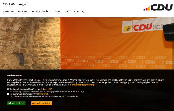 Vorschau von www.cdu-waiblingen.de, CDU Waiblingen