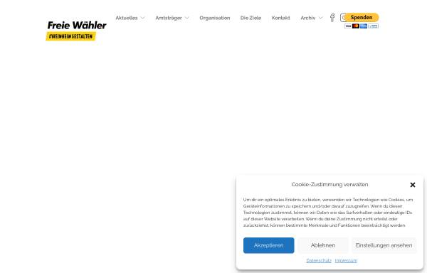 Vorschau von www.freie-waehler-weinheim.de, Freie Wählervereinigung Weinheim a.d.B.