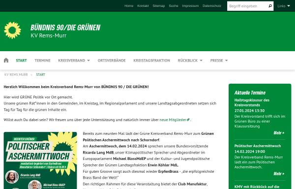 Vorschau von www.gruene-rems-murr.de, Bündnis 90/Die Grünen Kreisverband Rems-Murr