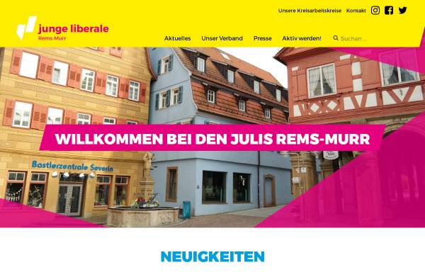 Vorschau von www.julis-rems-murr.de, JuLis - Junge Liberale Kreisverband Rems-Murr