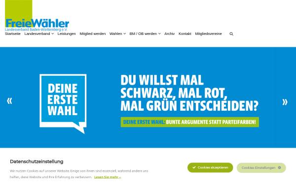 Vorschau von landesverband.freiewaehler.de, Freie Wähler Baden-Württemberg