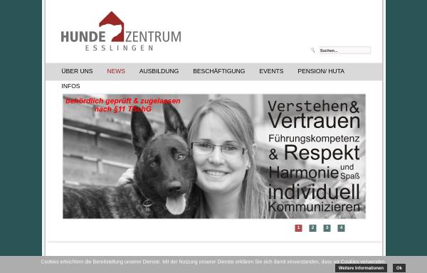 Vorschau von www.hundeschule-esslingen.de, Hundeschule Anja Bethmann