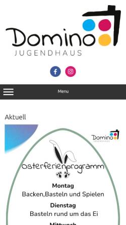 Vorschau der mobilen Webseite www.jugendhaus-domino.de, Jugendhaus Domino