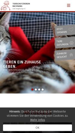 Vorschau der mobilen Webseite www.tierschutzverein-backnang.de, Tierschutzverein