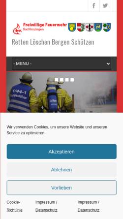 Vorschau der mobilen Webseite www.feuerwehr-bad-krozingen.de, Feuerwehr Bad Krozingen
