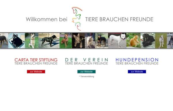 Vorschau von www.tiere-brauchen-freunde.de, Tiere brauchen Freunde e.V.