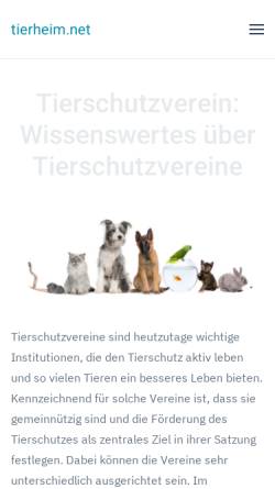 Vorschau der mobilen Webseite www.tierschutzverein-boeblingen.de, Tierschutzverein Böblingen