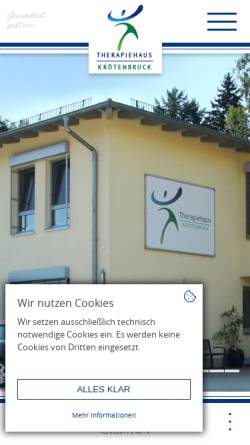 Vorschau der mobilen Webseite www.therapiehaus-hof.de, Therapiehaus Hof