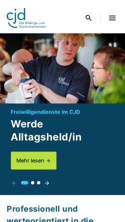 Vorschau der mobilen Webseite www.cjd-akademie.de, CJD Arnold-Dannenmann-Akademie
