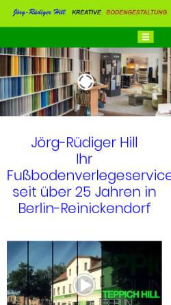 Vorschau der mobilen Webseite www.teppichhill-berlin.de, Teppich Hill