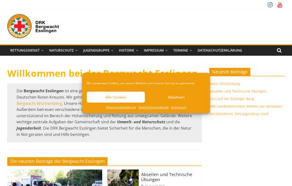 Vorschau von www.bergwacht-esslingen.de, DRK-Bergwacht - Bereitschaft Esslingen