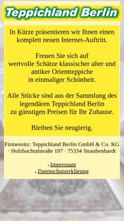 Vorschau der mobilen Webseite www.teppichlandberlin.de, Teppichland