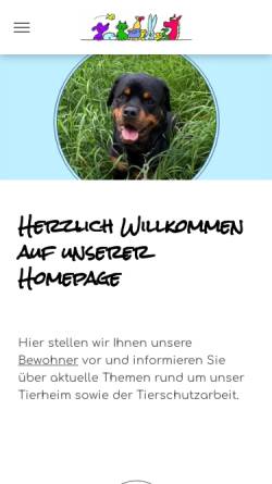Vorschau der mobilen Webseite www.tierschutz-filderstadt.de, Tierschutzverein Tierfreunde Filderstadt e. V.