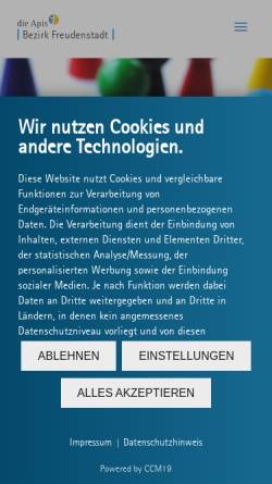 Vorschau der mobilen Webseite freudenstadt.die-apis.de, Altpietistischer Gemeinschaftsverband e.V. - Bezirk Freudenstadt