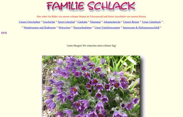 Vorschau von www.willy-schlack.de, Familie Schlack: Grüntal und Frutenhof