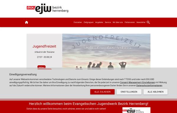 Vorschau von www.ejw-herrenberg.de, Evangelisches Jugendwerk Herrenberg