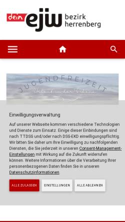 Vorschau der mobilen Webseite www.ejw-herrenberg.de, Evangelisches Jugendwerk Herrenberg
