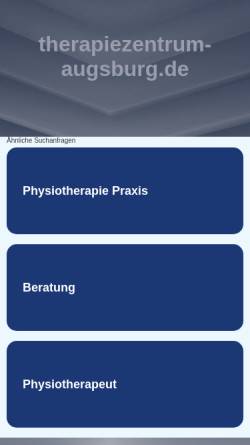 Vorschau der mobilen Webseite www.therapiezentrum-augsburg.de, Therapiezentrum im Servatiusstift