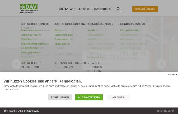 Vorschau von www.dav-heilbronn.de, DAV Sektion Heilbronn