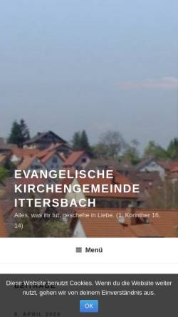 Vorschau der mobilen Webseite www.kirche-ittersbach.de, Evangelische Kirchengemeinde Ittersbach