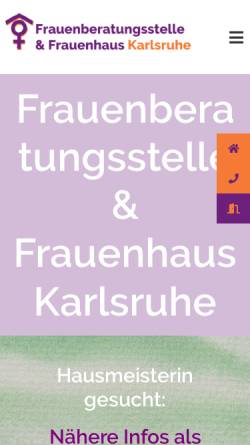 Vorschau der mobilen Webseite frauenhaus.de, Frauenhaus Karlsruhe
