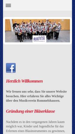 Vorschau der mobilen Webseite www.musikverein-rommelshausen.de, Musikverein Rommelshausen