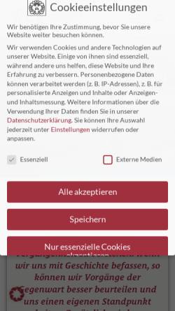 Vorschau der mobilen Webseite www.geschichtsverein-koengen.de, Geschichts- und Kulturverein Köngen e.V.