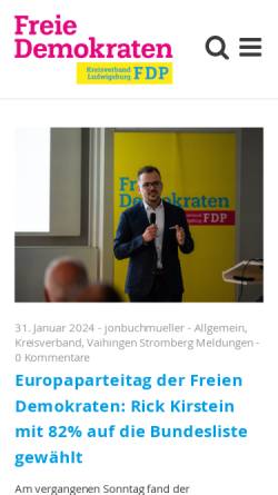 Vorschau der mobilen Webseite www.fdp-lb.de, FDP Ludwigsburg