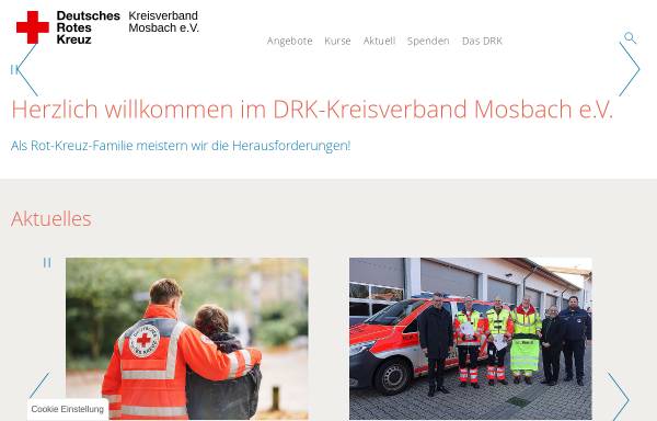 Vorschau von www.drk-mosbach.de, DRK-Kreisverband Mosbach e.V.