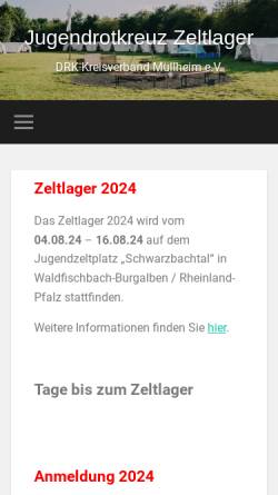 Vorschau der mobilen Webseite www.jrkzeltlager.de, JRK-Zeltlager