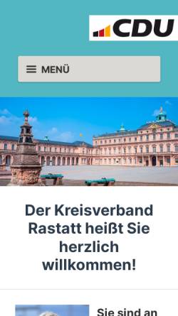 Vorschau der mobilen Webseite www.cdu-rastatt.de, CDU Kreisverband Rastatt