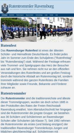 Vorschau der mobilen Webseite rutentrommler.de, Rutentrommler der Ravensburger Hauptschulen