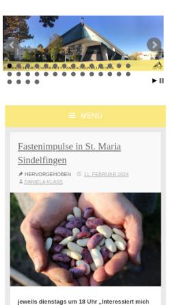 Vorschau der mobilen Webseite st.maria-goldberg.de, Katholische Kirche St. Maria Goldberg