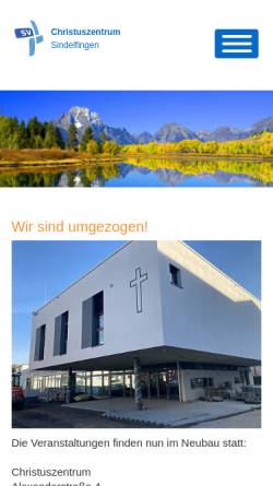 Vorschau der mobilen Webseite sv-sindelfingen.de, Christuszentrum Sindelfingen