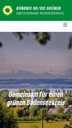 Vorschau der mobilen Webseite gruene-tettnang.de, Bündnis 90/Die Grünen Ortsverband Tettnang