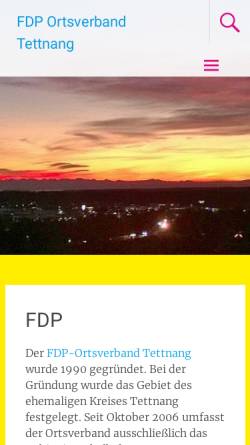 Vorschau der mobilen Webseite fdp-tettnang.de, FDP-Ortsverband Tettnang