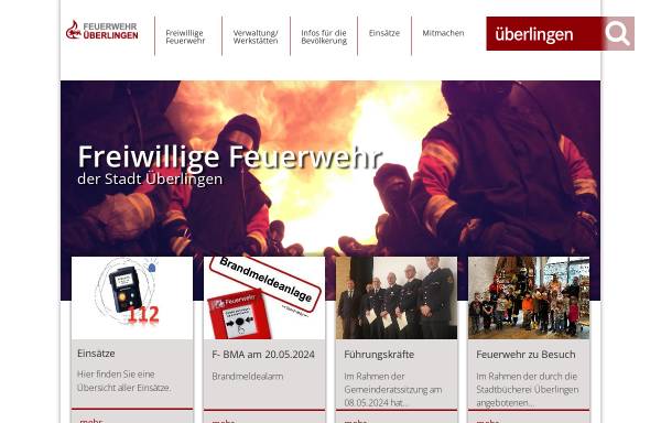Vorschau von www.feuerwehr-ueberlingen.de, Freiwillige Feuerwehr Überlingen