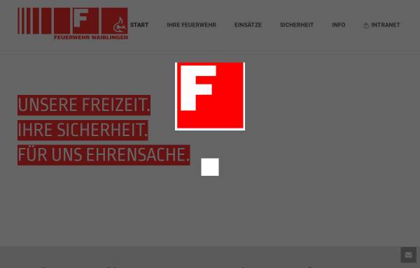 Vorschau von www.feuerwehr.waiblingen.de, Freiwillige Feuerwehr
