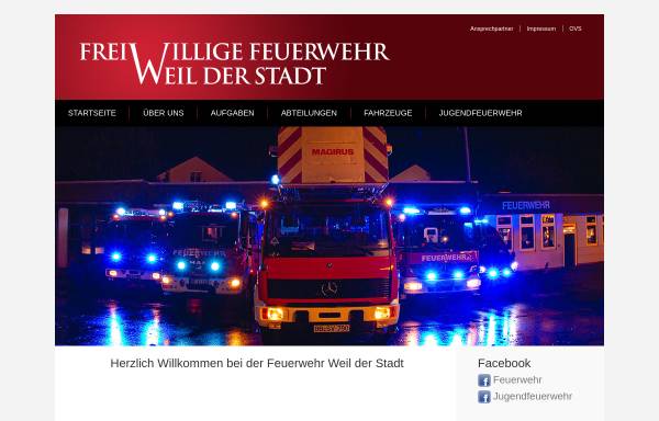 Vorschau von www.feuerwehr-weilderstadt.de, Freiwillige Feuerwehr Weil der Stadt