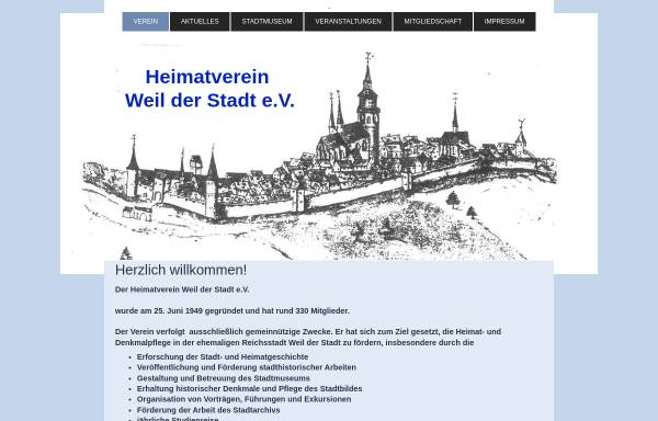 Vorschau von www.heimatverein-weilderstadt.de, Heimatverein Weil der Stadt