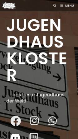 Vorschau der mobilen Webseite jh-kloster.de, Jugendhaus Kloster