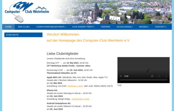 Vorschau von www.c-c-w.de, Computer Club Weinheim