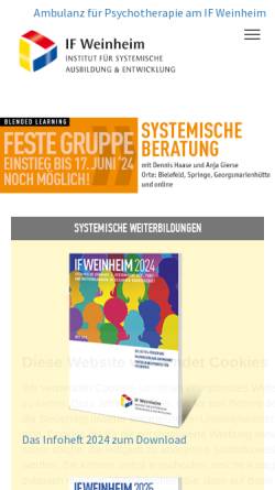 Vorschau der mobilen Webseite if-weinheim.de, Institut für Familientherapie e.V. Weinheim