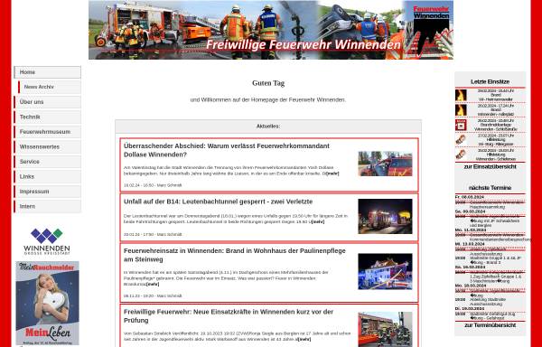 Vorschau von www.feuerwehr-winnenden.de, Freiwillige Feuerwehr