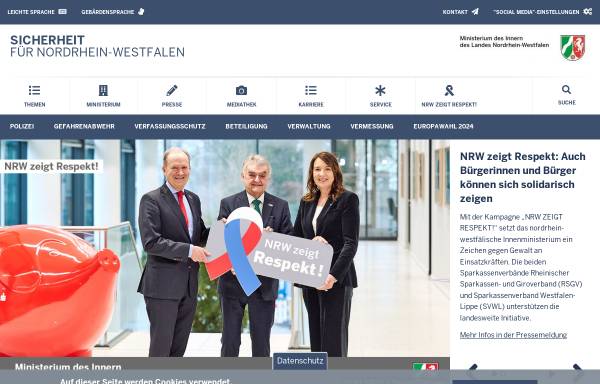 Vorschau von www.im.nrw.de, Ministerium für Inneres und Kommunales NRW - Bürgerbeteiligung und Wahlen