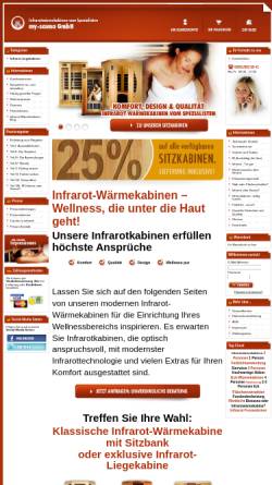 Vorschau der mobilen Webseite www.infrarot-waermekabinen.de, My-sauna GmbH