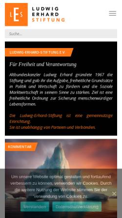 Vorschau der mobilen Webseite www.ludwig-erhard.de, Ludwig Erhard Stiftung