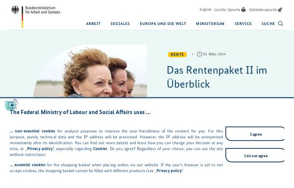 Vorschau von www.bmas.de, Bundesministerium für Arbeit und Soziales