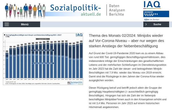 Vorschau von www.sozialpolitik-aktuell.de, Sozialpolitik aktuell