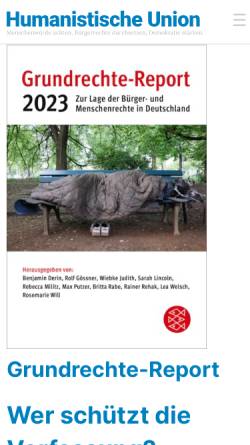 Vorschau der mobilen Webseite www.humanistische-union.de, Grundrechte-Report